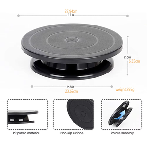 11 Inch Plastic Revolving <strong>Cake</strong> Decorating <strong>Stand</strong> <strong>Cake</strong> Icing Turntable/<strong>Spinner</strong> Rotate Turntable Banding Wheel Paint - Product Image 2