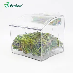 Ecobox 制造商粉末显示存储清除糖果坚果种子容器散装食品箱与糖泄漏超市