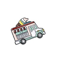 Custom Ice Cream Van Lapel Pin Manufacturer Soft Enamel Lapel Pin Kids Decoration