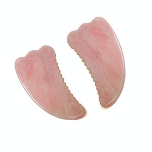 muscle relaxation soreness relief fascia release tools <b>rose</b> quartz jade guasha stone for back - Product Image 6