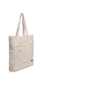 Sac de courses en coton 100% naturel réutilisable avec logo personnalisé de haute qualité, fabriqué en usine BSCI - Product Image 3
