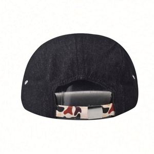 New Fashion Cotton Denim Retro <b>Flat</b> Rim 6-Panel Baseball Hat Outdoor Casual Hip Hop <b>Men</b> Women Two Tone Color Snapback <b>Cap</b> - Product Image 6