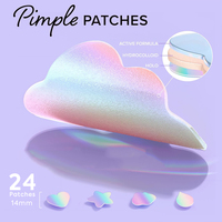 24 Patchs anti-acné pour boutons et imperfections, autocollants de traitement localisé pour le visage, patchs anti-acné en forme d'étoile holographique