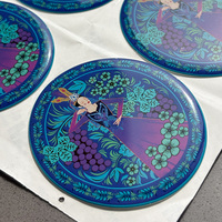 Autocollants en époxy pour bouchons de bouteille, motifs dôme de canard en caoutchouc rond, pour loisirs créatifs et cadeaux de fête