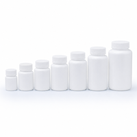Flacon cylindrique en PP de 20ml, 30ml, 40ml, 50ml, 100ml, 150ml, 200ml avec bouchon à vis, vide, pour stockage de médicaments, surface pour marquage à chaud