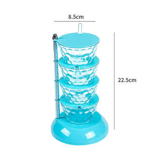 Wholesale Hot Product Kitchen Accessories Seasoning <b>Jar</b> Plastic Condiment Storage Rotating Box with Spoon 5 Layers Food - Product Image 5