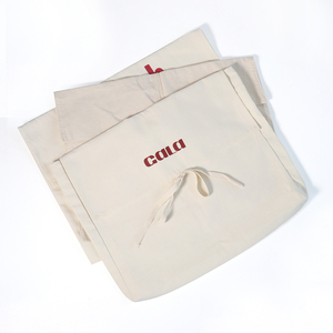 Sac de rangement <span class=keywords><strong>pour</strong></span> vêtements, couvertures, en coton naturel, avec rabat, grand, avec impression de logo personnalisée, ruban, enveloppe, sac cadeau anti-poussière - Product Image 4