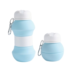 Silicone <b>Sport</b> <b>Water</b> <b>Bottle</b> Eco-friendly Portable Drop Resistant Foldable Food Grade - Product Image 1
