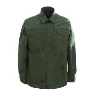 Camisas Tácticas de Primavera para Hombre <span class=keywords><strong>Fronter</strong></span> de Alta Calidad, Casuales, Transpirables, Lisas, Teñidas, de 220g, Poliéster/Algodón, Verde Oliva - Product Image 1