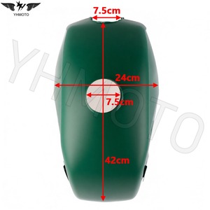 Tanque de Combustible para Motocicleta YHMOTO, Verde, Motorrad Kraftstofftank para MZ TS 250, Acero - Product Image 6