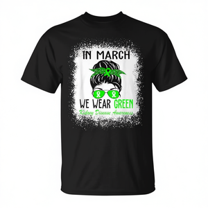 En marzo, vistámonos con la camiseta verde del Mes de la Enfermedad Renal (CKD), un artículo promocional elegante para el Día Mundial del Riñón. - Product Image 2