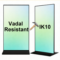 Pantalla Digital LCD de 65 y 85 Pulgadas Resistente a Vandalismo, Pantalla Publicitaria con Soporte de Pie, Kiosco de Exhibición