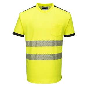PORTWEST-T-shirt jaune/noir à manches courtes haute visibilité T181YBR4XL PW3-EAN 5036108297108 HI-VIS WORKWEAR - Product Image 1