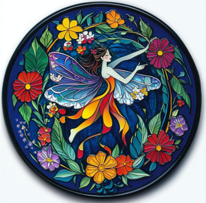 Personnalisable la déesse sainte avec un design floral coloré parfait pour l'amélioration de l'habitat ou la décoration de plaques - Product Image 1