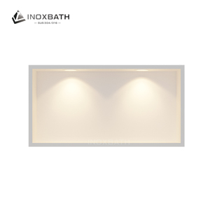 Spots de <span class=keywords><strong>douche</strong></span> en acier inoxydable 304, 630x330mm, avec deux spots <span class=keywords><strong>LED</strong></span> intégrés, sans aucun accessoire mural supplémentaire - Product Image 4