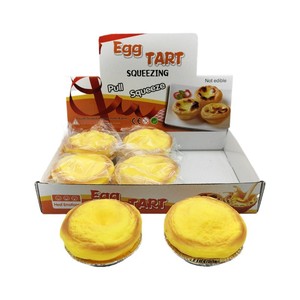 Nouveau jouet anti-stress simulé en forme de tarte aux œufs, original et amusant, jouet réaliste pour le jeu alimentaire - Product Image 2
