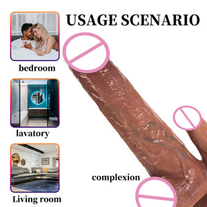 Nuevo consolador simulado de silicona telescópico eléctrico suave Dispositivo de masturbación femenina realista consolador juguetes sexuales para adultos - Product Image 5