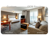 Juego de Muebles de Dormitorio de Diseño Único, Alta Calidad, Moderno, Impermeable, con Chapa de Madera de Roble, Ecológico, para Hoteles y Apartamentos de 4-5 Estrellas