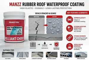 Revestimiento de Techo de Goma MANZZ, Impermeable, de Alta Flexibilidad, <span class=keywords><strong>Pintura</strong></span> Acrílica Líquida para Renovación de Techos - Product Image 2