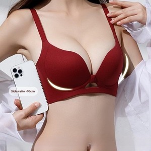 Áo ngực nâng ngực màu đỏ kiểu dây halter, hỗ trợ ngực lớn & nâng ngực nhỏ, chống chảy xệ, ôm sát body, có logo trên cúp. - Product Image 1