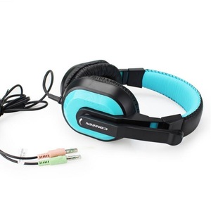 Auriculares con cable Conieen Over Ear de 3.5 mm estéreo con micrófono para uso en computadora y escritorio. - Product Image 1