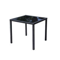 Ensemble de table et chaises de jardin en rotin confortable pour cour, balcon, jardin, terrasse, meubles d'extérieur