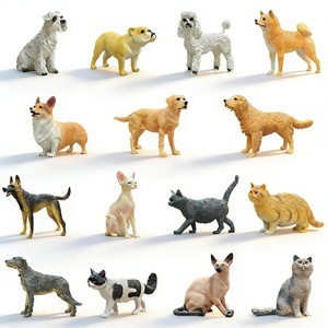 YIWUPOWER Modèle Animal de Simulation Chien Chat Caniche Shiba Inu Golden Retriever Corgi Chat Siamese Chat Britannique à Poils Courts Ornement - Product Image 1
