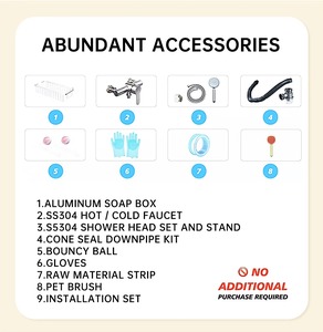 حوض استحمام للكلاب من الفولاذ المقاوم للصدأ 62 "، متين وصديقٌ للقطط والكلاب الصغيرة والكبيرة ، لتنظيف الحيوانات الأليفة - Product Image 5