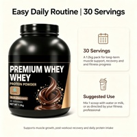 LUVVITA OEM/ODM Protéine de lactosérum riche en protéines, saveur personnalisée, 2,2 lb, 40 portions pour la musculation et la perte de graisse.