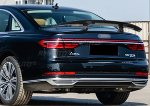 Aileron arrière pour Audi A8 2011-2022, pièce de modification, plastique ABS, véritable fibre de carbone, aileron de coffre arrière, accessoires de voiture - Product Image 5