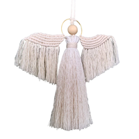 Ornements d'ange en macramé noué à la main, décoration murale de fée en macramé, arbre de noël suspendu, décor de noël 2022