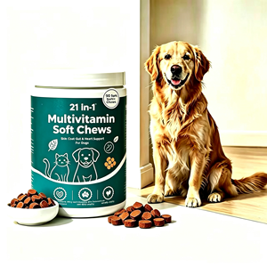 Integratori Multivitaminici Personalizzati 21-in-1 per Cani, Supporto per Pelle, Pelo, Intestino e Cuore, 90 Compresse, Etichetta Privata OEM - Product Image 3