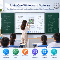 Tableau interactif intelligent 86 pouces à double système Android Windows 4K pour conférence avec fonction tableau noir