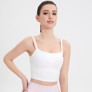 Women's Sports <b>Bra</b> With Padded Molded Cup High Support Yoga Running Fitness Top White Light <b>Blue</b> Light Purple S M L XL - Product Image 4