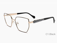 Lunettes de lecture rectangulaires à monture intégrale en métal, montures optiques tendance, blocage de la lumière bleue pour toutes les formes de visage