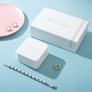 OEM White Jewelry Packaging Set <b>Box</b> Custom Logo <b>Gift</b> Packaging <b>Box</b> for Necklace <b>Earring</b> Ring Bracelet Collection - Product Image 2