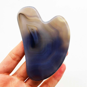 Custom Logo High Quality Agate Face Massager Gua Sha for Body Care - Product Image 1