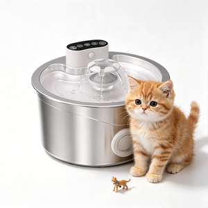 Bebedero para Mascotas de Acero Inoxidable, Circulación Automática, Bajo Ruido, Dispensador de Agua para Mascotas, Superventas - Product Image 1
