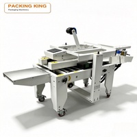 Scelleuse de cartons électrique KFT-4030C avec étiqueteuse latérale, machine de scellage par induction semi-automatique pour les lignes de production d'emballage de boîtes