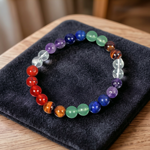Seven Chakra Agate Carved Love Pendant for Men Women Crystal <b>Healing</b> Natural Stone 8mm - Product Image 3