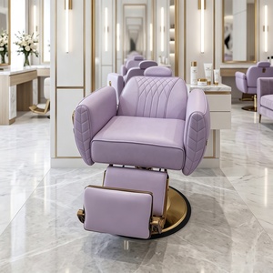 Fauteuil de Barbier Professionnel Robuste pour Homme, Chaise de Salon de Coiffure Hydraulique Inclinable à Rotation 360 Degrés pour Coiffeur - Product Image 5