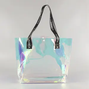 Handbag Reusable Custom Handbag Shopping Bag with Logo Printing Processing Plastic Bag Laser Promotion Beauty Bag Packaging