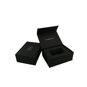 กล่องกระดาษแข็งสีดำสนิทสำหรับบรรจุน้ำหอมขวด 30 มล. - Product Image 1
