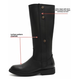 <span class=keywords><strong>Stivali</strong></span> da Equitazione in Vera <span class=keywords><strong>Pelle</strong></span> di Vacchetta, Lunghi, Traspiranti, Foderati in Pile per l'Inverno - Product Image 2