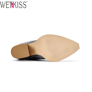 WETKISS 2024 Fashion Mental Toe Cap Cowgirl Cowboy Boots Cowgirl <span class=keywords><strong>Bottes</strong></span> <span class=keywords><strong>mi</strong></span>-<span class=keywords><strong>mollet</strong></span> <span class=keywords><strong>Bottes</strong></span> grises brodées avec diamant - Product Image 6