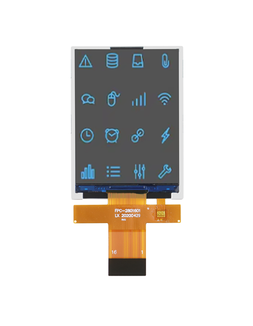 2.8 Inch 240*320 300 Nits 16 Pin SPI Interface All O'Clock Transmissive ST7789V2 Tft Lcd Module Display