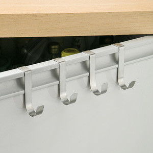 Di belakang kabinet dapur gantungan pintu tidak berlubang pintu kamar mandi kait belakang kait penyimpanan multifungsi pemasangan dinding - Product Image 4