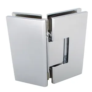 Cabina de ducha 46*90mm de doble cara de 135 grados bisagra de resorte de vidrio para puerta de vidrio bisagra de latón