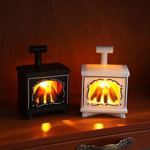 Mini LED Artificial Fireplace Ornament Lamp Creative Glowing Retrodigital <b>Candle</b> Lamp for Home Decor Christmas Decorations - Product Image 3