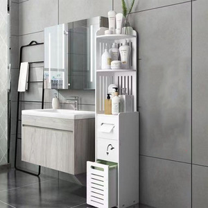 Salon armoire de rangement moderne trois couches durable étanche PVC porte-<span class=keywords><strong>papier</strong></span> hygiénique étroit Gap organisateur anti-poussière - Product Image 6